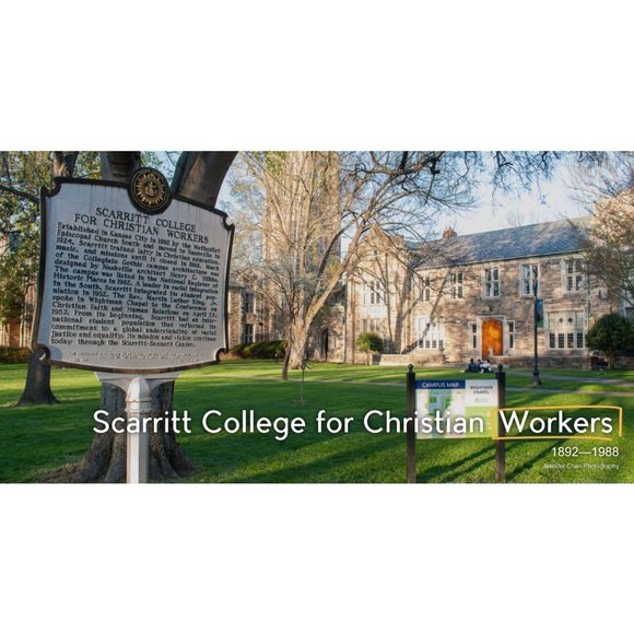 Nashville TN History Scarritt Graduate School diamond shape beveled etched glass - Picture 7 of 8